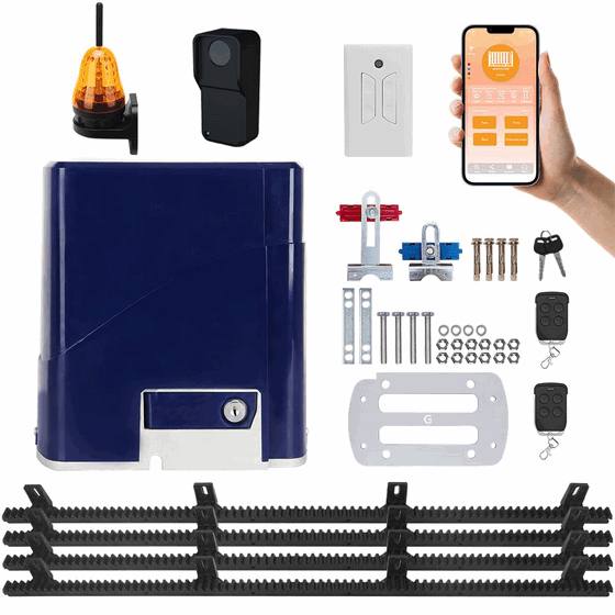 Kit de Motor para Portón Corredizo Automático de Grado Industrial de 800 kg – Abridor Eléctrico de Portón Corredizo con Control Remoto Inalámbrico para Accesos Perimetrales4