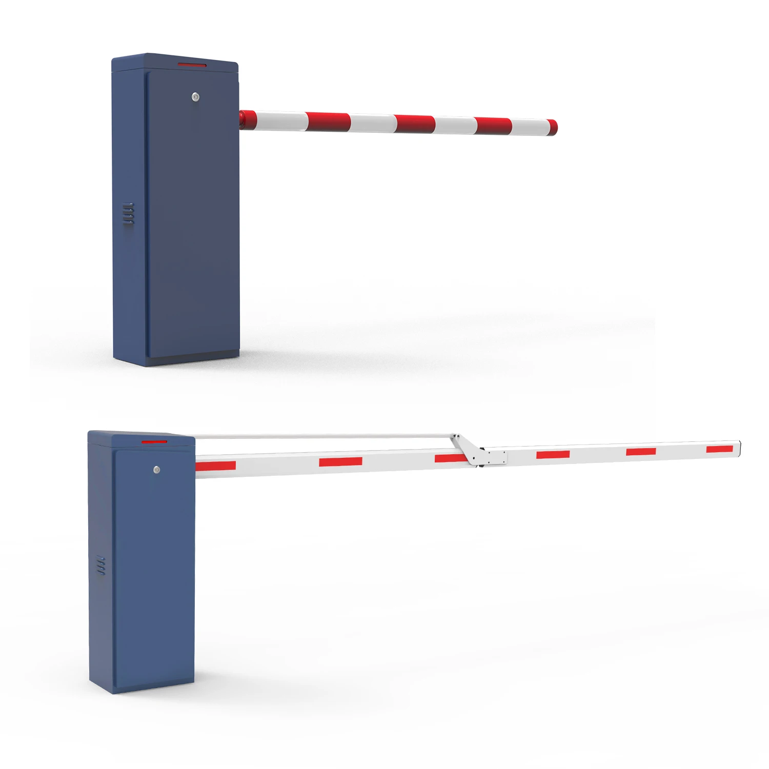 Barrera de Brazo Articulado para Instalaciones de Estacionamiento con Gálibo Reducido – Sistema Inteligente de Brazo Plegable para Control de Acceso Vehicular y Gestión de Tránsito