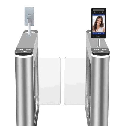 Barrera Batiente Automática para Edificios de Oficinas Modernos con Sistema de Asistencia por Reconocimiento Facial – Sistema Biométrico de Control de Acceso de Alta Velocidad