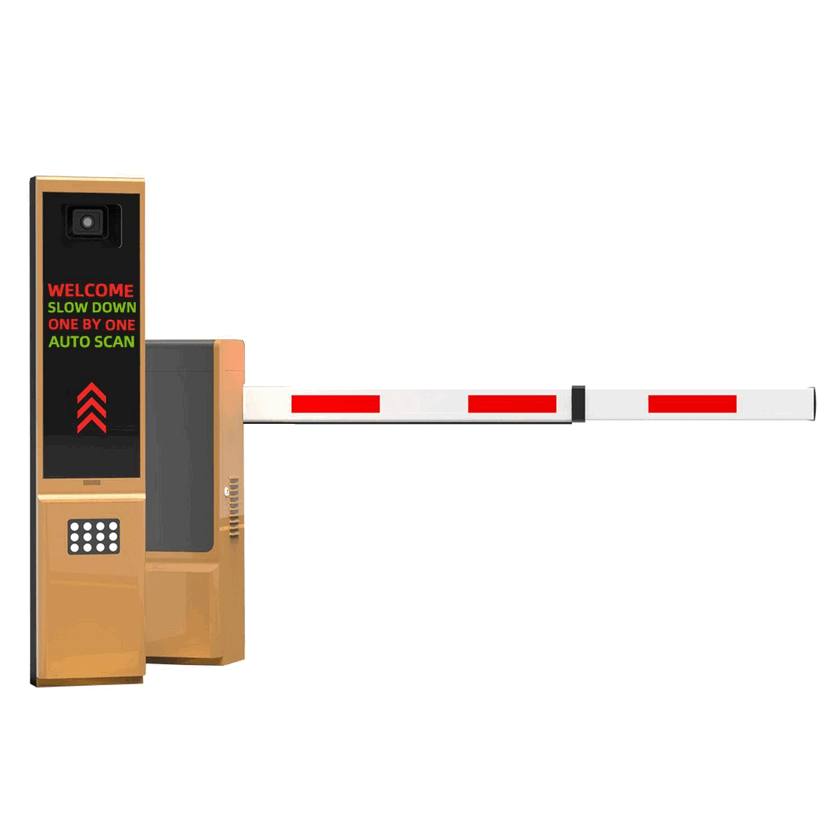 Barrera de Estacionamiento con Kiosco Publicitario Integrado para Estructuras Públicas – Sistema Inteligente de Medios Digitales para Control de Acceso Vehicular